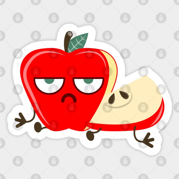 Apple Sticker by Tooniefied